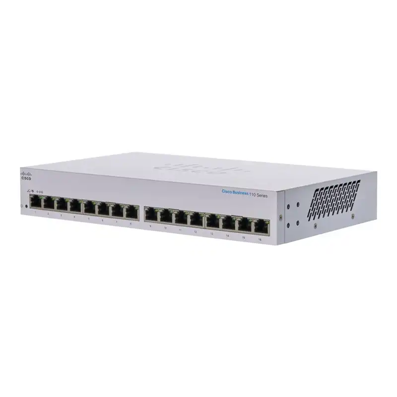 Cisco Business 110 Series 110-16T - Commutateur - non géré - 16 x 10 - 100 - 1000 - de bureau, Montab... (CBS110-16T-EU)_1